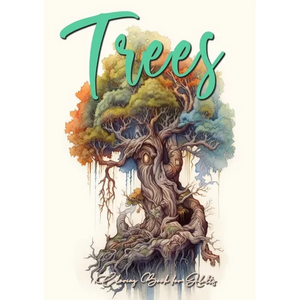 Trees Coloring Book for Adults: Trees Coloring Book Grayscale Tree Coloring Book for Adults fantasy coloring book trees treehouses tree of life A4 64P - Paperback