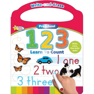 Active Minds Write-And-Erase Preschool 123: Learn to Count - Board Book