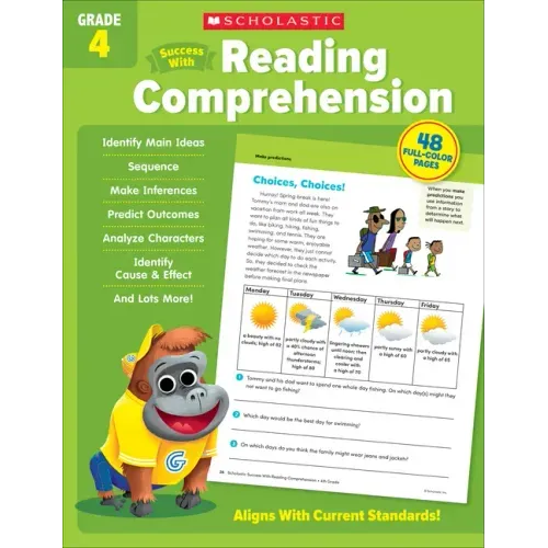 Scholastic Success with Reading Comprehension Grade 4 Workbook - Paperback