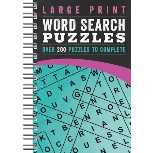 Large Print Word Search Puzzles Teal: More Than 200 Puzzles to Complete - Spiral
