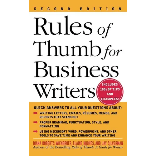 Rules of Thumb for Business Writers - Hardcover