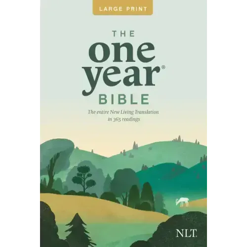 One Year Premium Slimline Bible-NLT-Large Print 10th Anniversary - Paperback