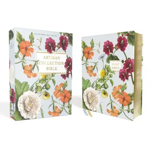 Niv, Artisan Collection Bible, Leathersoft, Blue Floral, Red Letter Edition, Comfort Print - Imitation Leather