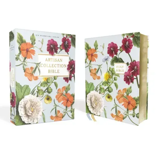 Niv, Artisan Collection Bible, Leathersoft, Blue Floral, Red Letter Edition, Comfort Print - Imitation Leather