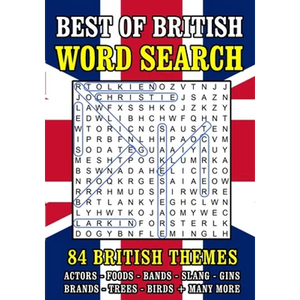 Word Search Puzzle Books for Adults: British Themed Wordsearch Activity Book 84 Large Print Puzzles (UK Spelling) - Paperback