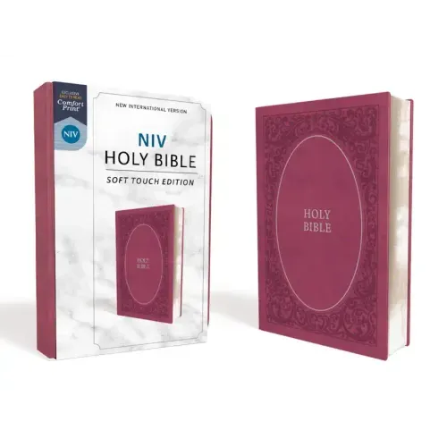 NIV, Holy Bible, Soft Touch Edition, Imitation Leather, Pink, Comfort Print - Imitation Leather