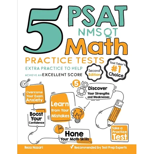 5 PSAT / NMSQT Math Practice Tests: Extra Practice to Help Achieve an Excellent Score - Paperback