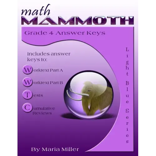 Math Mammoth Grade 4 Answer Keys - Paperback