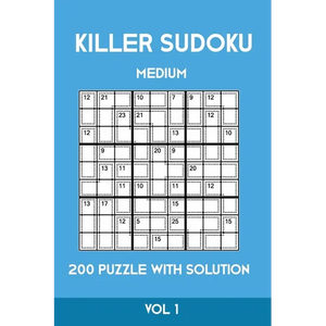 Killer Sudoku Medium 200 Puzzle WIth Solution Vol 1: Advanced Puzzle Sumdoku Book,9x9, 2 puzzles per page - Paperback