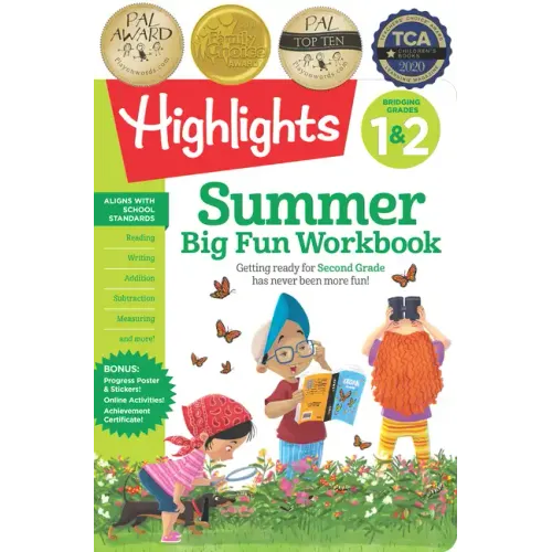 Summer Big Fun Workbook Bridging Grades 1 & 2: Summer Before Second Grade Prep Workbook for Spelling, Reading Comprehension, Language Arts and More - Paperback