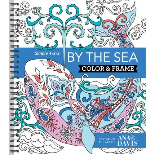 Color & Frame - By the Sea (Adult Coloring Book) - Spiral