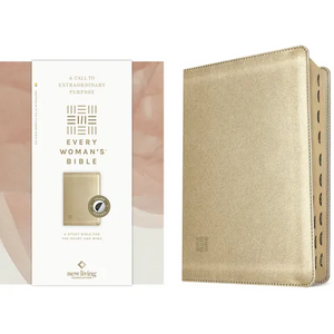 NLT Every Woman's Bible, Filament Enabled (Leatherlike, Soft Gold, Indexed, Red Letter) - Imitation Leather