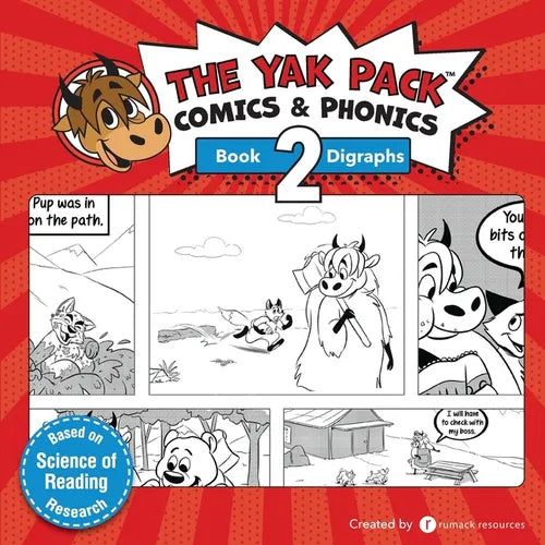 The Yak Pack: Comics & Phonics: Book 2: Learn to read decodable digraph words - Paperback