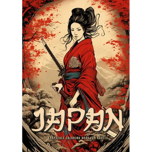 Japan Grayscale Coloring Book for Adults: Japanese Coloring Book for Adults Japanese Garden Coloring Book for Adults - Geishas Samurais A4 - Paperback