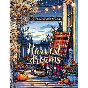 Harvest Dreams: A Hygge-Inspired Autumn Coloring Book for Adults Featuring Fall Harvest coloring Pages, Thanksgiving Designs, and Relaxing Seasonal Ar - Paperback