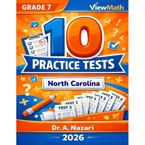 10 North Carolina NC EOG Grade 7 Math Practice Tests: The Ultimate Test Prep Collection with Answer Explanations - Paperback