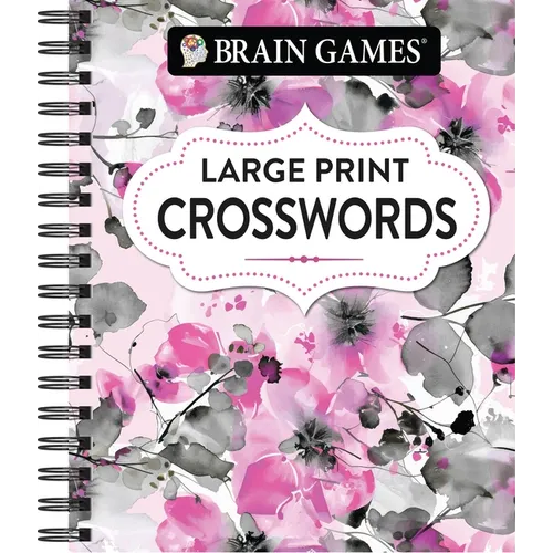 Brain Games - Large Print Crossword (Floral) - Spiral