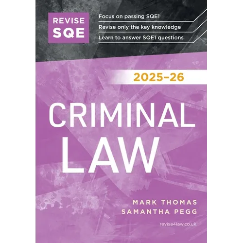 Revise SQE Criminal Law 2025-26 - Paperback