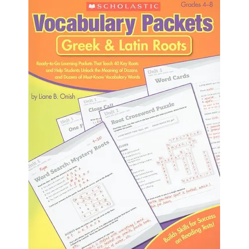 Vocabulary Packets: Greek & Latin Roots - Paperback