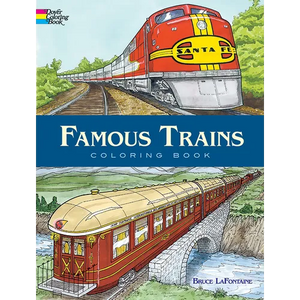 Famous Trains Coloring Book - Paperback