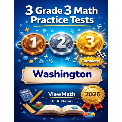 3 Washington SBA Grade 3 Math Practice Tests: Full-Length Test Prep with Detailed Answer Explanations - Paperback