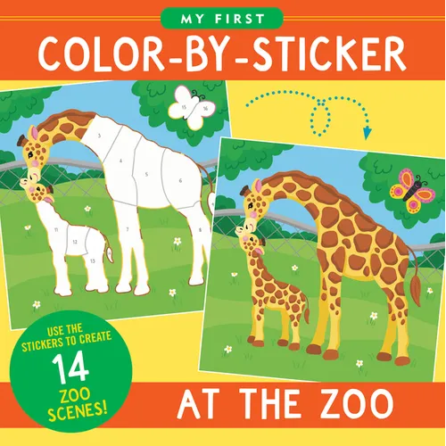 My First Color-By-Sticker Book - At the Zoo - Paperback