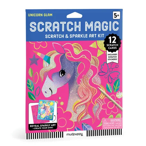 Unicorn Glam Scratch & Sparkle Art Activity Kit - Paperback