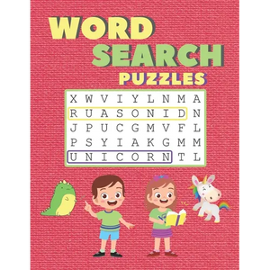 Word Search Puzzles: 105 Fun and Educational Large Print Themed Puzzles For Kids 6+ Improve Vocabulary, Spelling, and Memory For Children. - Paperback