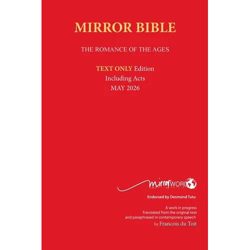 Hardback MAY 2026 Edition TEXT ONLY Mirror Bible Including complete ACTS [Without Commentary & Study notes] - Hardcover