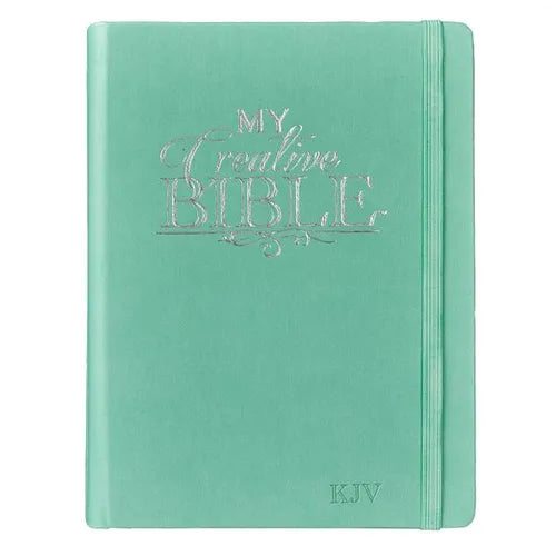 KJV Holy Bible, My Creative Bible, Faux Leather Hardcover - Ribbon Marker, King James Version, Teal W/Elastic Closure - Hardcover