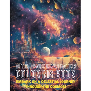Outer Space Exploration Coloring Book: Embark on a Celestial Journey Through the Cosmos! - Paperback