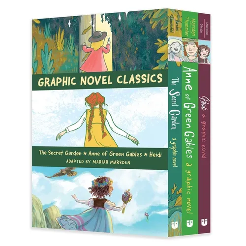 Graphic Novel Classics: The Secret Garden, Anne of Green Gables, and Heidi - Paperback