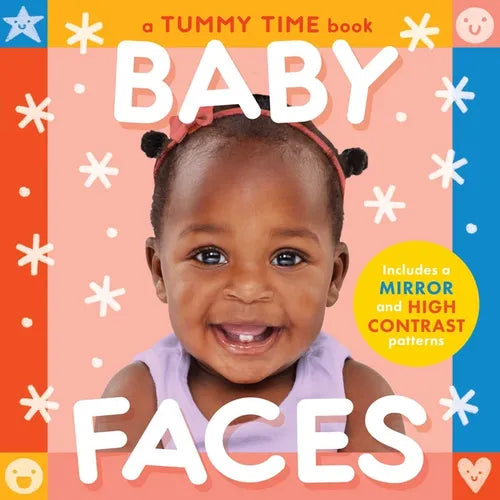 Baby Faces (a Tummy Time, High Contrast, Accordian Board Book with Mirror for Infants) - Board Book