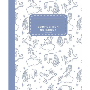 Composition Notebook: Lovely Wide Ruled Unicorn Notebook - Composition Notebook For Girls - School Notebook - Paperback