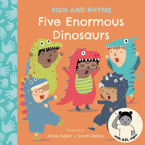 Five Enormous Dinosaurs ASL - Board Book