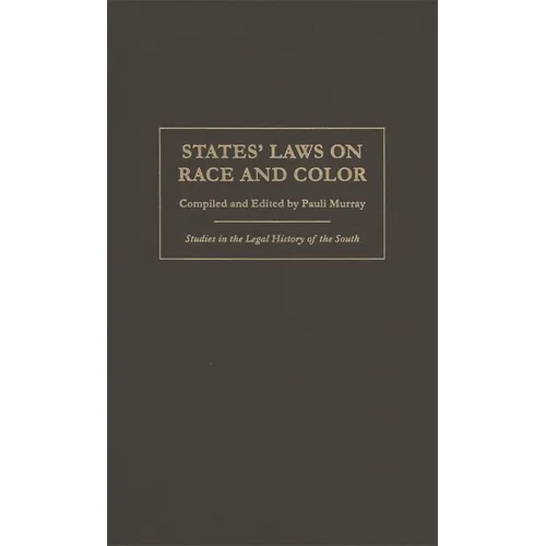 States' Laws on Race and Color - Paperback