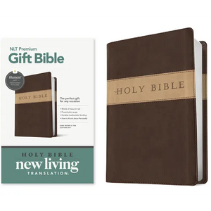Premium Gift Bible Nlt, Filament Enabled, Tutone (Leatherlike, Dark Brown/Tan, Red Letter) - Imitation Leather