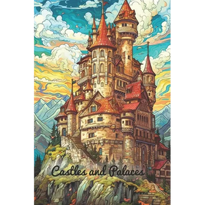 Castles and Palaces adult coloring book - Paperback