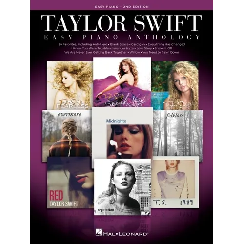 Taylor Swift Easy Piano Anthology - 2nd Edition: Easy-Level Song Arrangements with Lyrics - Paperback