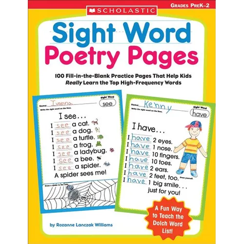 Sight Word Poetry Pages - Paperback