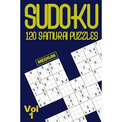 Sudoku 120 SAMURAI medium puzzles: A challenging Sudoku variation brain training in a handy pocket sized paperback book - Paperback