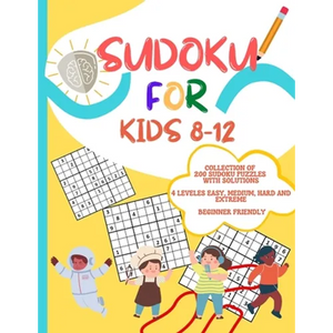 Sudoku for Kids 8-12: collection of 200 sudoku puzzles - Sudoku for Kids 8-12 - Large print book - Paperback