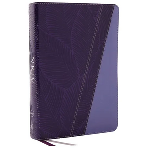NKJV Study Bible, Leathersoft, Purple, Full-Color, Thumb Indexed, Comfort Print: The Complete Resource for Studying God's Word - Imitation Leather