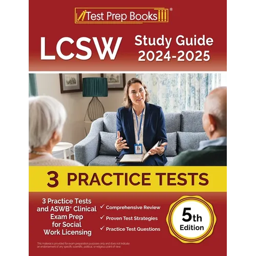 LCSW Study Guide 2025-2026: 3 Practice Tests and ASWB Clinical Exam Prep for Social Work Licensing [5th Edition] - Paperback