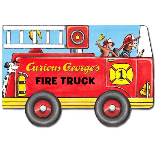 Curious George's Fire Truck (Mini Movers Shaped S) - Board Book
