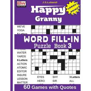 Happy Granny WORD FILL-IN Puzzle Book 3 - Paperback