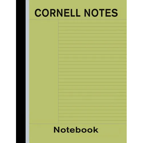 Cornell Notes Notebook: Note Taking Paper - Green - Paperback