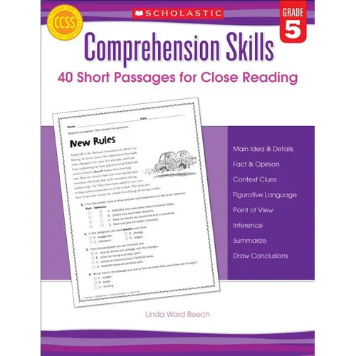 Comprehension Skills: Short Passages for Close Reading: Grade 5 - Paperback