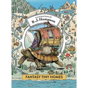 Fantasy Tiny Homes Coloring Book - Hardcover