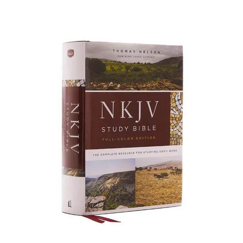 NKJV Study Bible, Hardcover, Full-Color, Red Letter Edition, Comfort Print: The Complete Resource for Studying God's Word - Hardcover